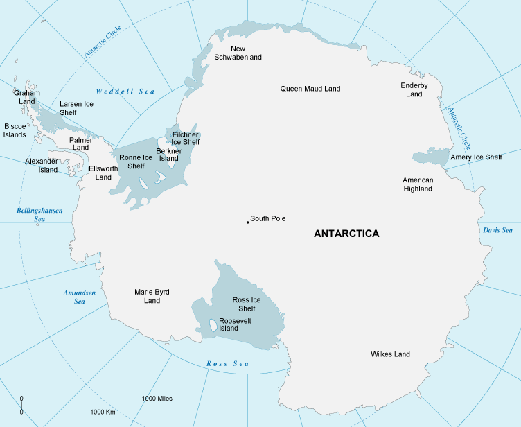 Antarctic Sea Map